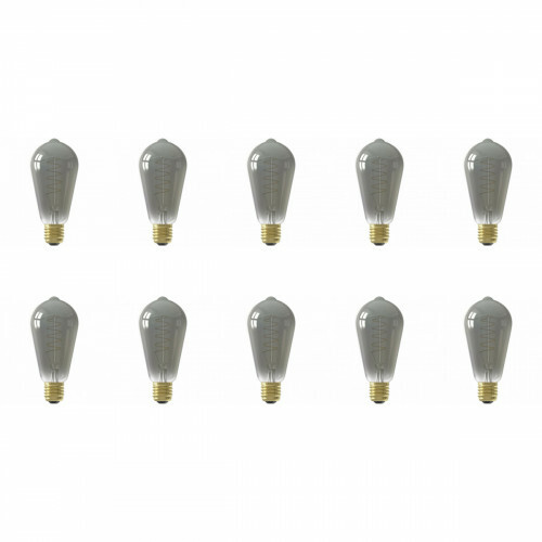 CALEX - LED Lampe 10er Pack - Filament ST64 - E27 Sockel - Dimmbar - 4W - Warmweiß 2100K - Titan