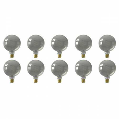 CALEX - LED Lampe 10er Pack - Globe - Filament G125 - E27 Sockel - Dimmbar - 4W - Warmweiß 2100K - Titan