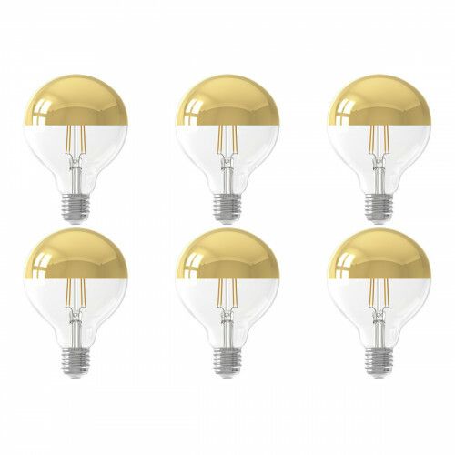 CALEX - LED Lamp 6er Pack - Globe - Filament G95 - E27 Sockel - Dimmbar - 4W - Warmweiß 2300K - Gold