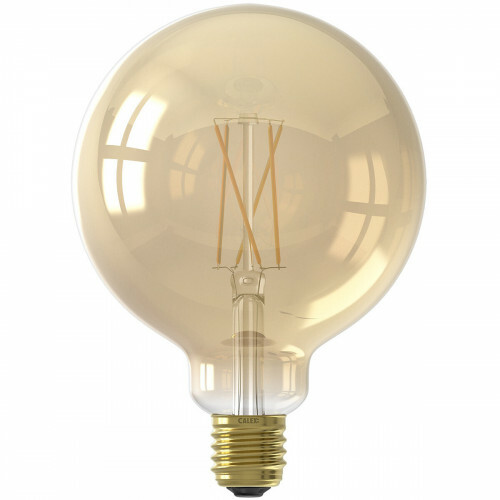CALEX - LED Lamp - Globe - Smart LED G125 - E27 Sockel - Dimmbar - 7W - Anpassbare Lichtfarbe - Gold