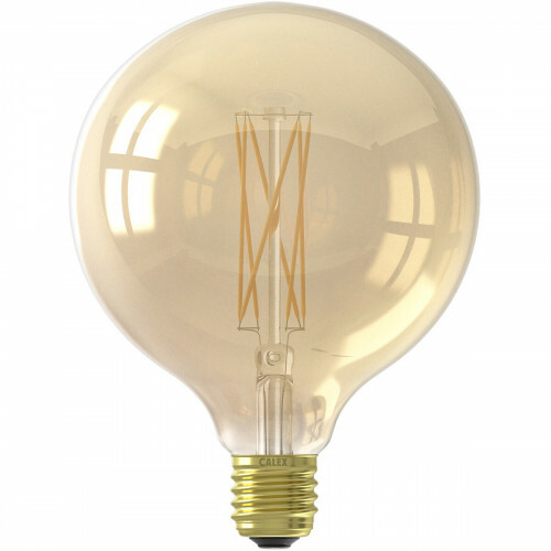 CALEX - LED Lampe - Globe Spiral - Filament G125 - E27 Sockel - Dimmbar - 4W - Warmweiß 2100K - Bernstein