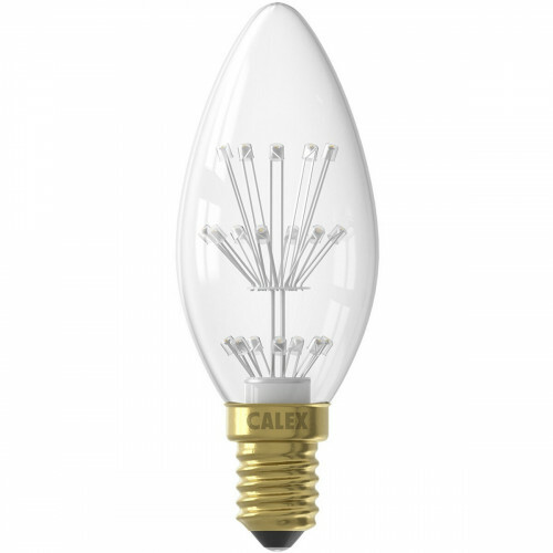 CALEX - LED Lamp - Kerzenlampe B35 - E14 Sockel - 1W - Warmweiß 2100K - Transparent