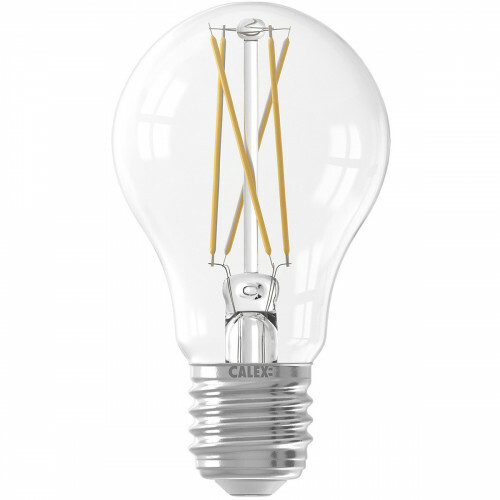 CALEX - LED Lamp - Smart LED A60 - E27 Sockel - Dimmbar - 7W - Anpassbare Lichtfarbe - Transparent