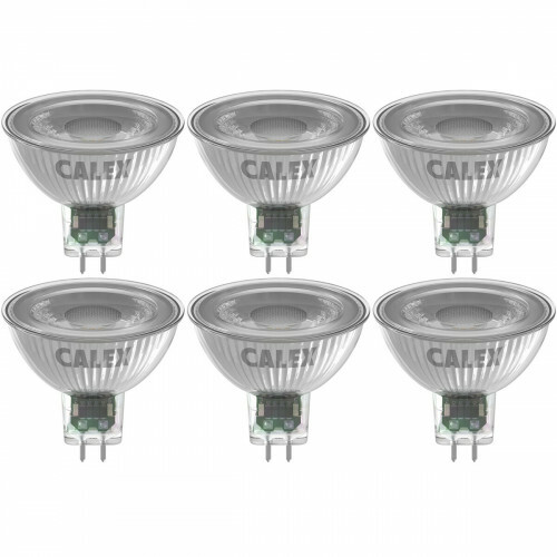 CALEX - LED Spot 6er Pack - Reflektorlampe - GU5.3 MR16 Sockel - 6W - Warmweiß 2700K - Weiß