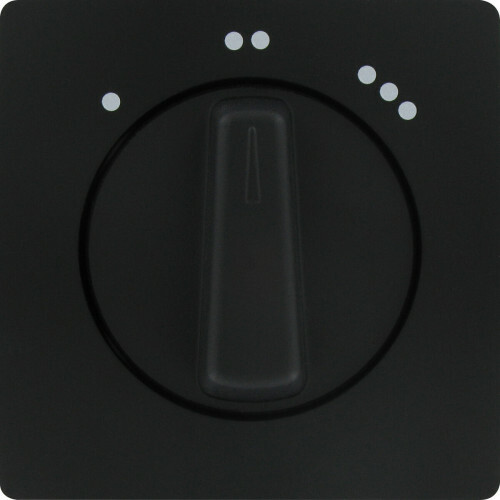 KOPP - Abdeckplatte/Zentralplatte - Paris - 3-Stufen-Schalter/Ventilatorschalter - Matt Schwarz