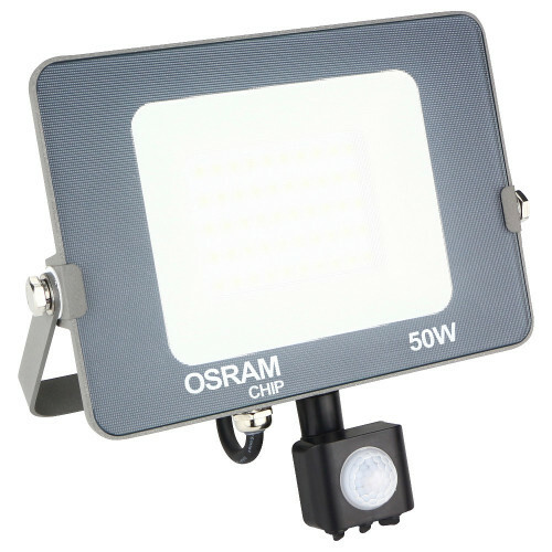 OSRAM - LED Baustrahler 50 Watt mit sensor - LED Fluter - Universalweiß 4000K - Wasserdicht IP65