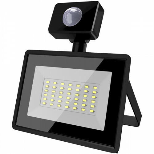 LED Scheinwerfer mit Sensor - Velvalux Glowlit - 30 Watt - Klar/Kaltweiß 6500K - Wasserdicht IP65 - Flimmerfrei