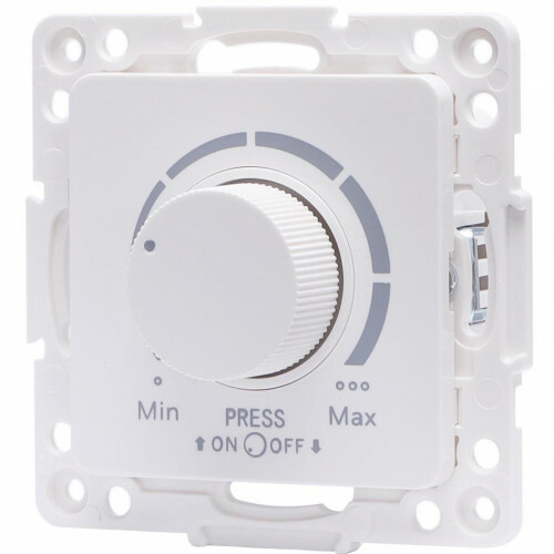 LED Dimmer - Aigi Jura - Unterputz - Quadrat - Kunststoff - Einzeltaste - 3-100W - Weiß