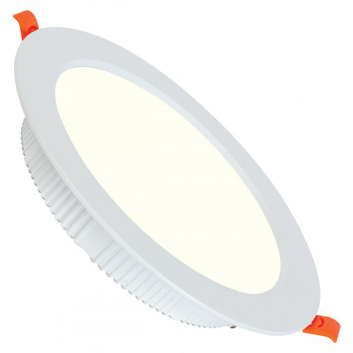 LED Downlight - Alexy - Einbau Rund 30W - Universalweiß 4200K - Mattweiß Aluminium - Ø230mm