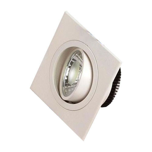 LED Spot - Einbaustrahler - Quadratisch 5W - Tageslicht 6400K - Mattweiß Aluminium - Kippbar 93mm