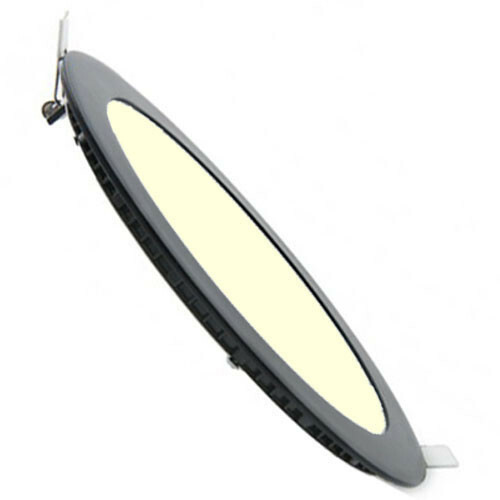 LED Downlight Slim - Einbau Rund 6W - Dimmbar - Warmweiß 3000K - Mattschwarz Aluminium - Ø120mm