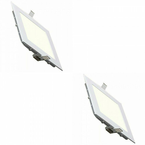 LED Downlight Slim - Einbau Quadratisch 18W - Universalweiß 4200K - Mattweiß Aluminium - 225mm