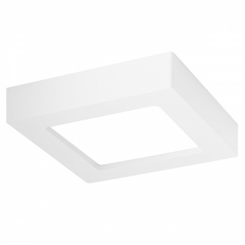 LED Downlight Slim Pro - Aigi Strilo - Aufbau Quadratisch 6W - Tageslicht 6000K - Mattweiß - Kunststoff
