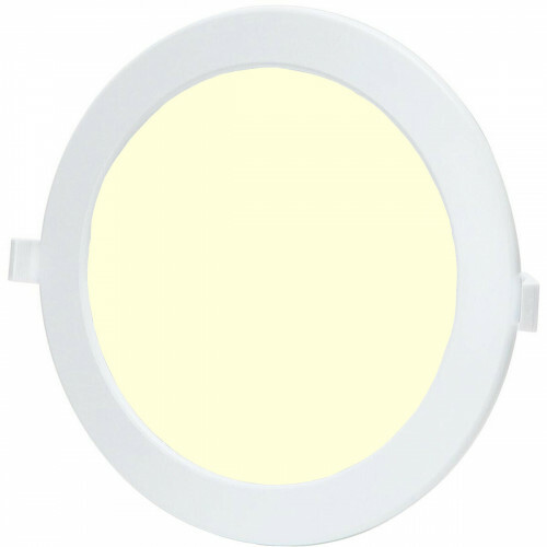 LED Downlight - Smart LED - Wifi LED - Aigi Zumba - 18W - Warmweiß 3000K - Einbau Rund - Mattweiß - Aluminium - Ø220mm