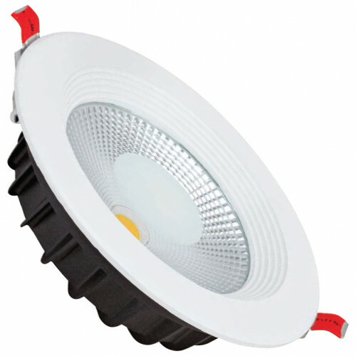 LED Downlight - Verona - Einbau Rund 10W - Tageslicht 6400K - Mattweiß Aluminium - Ø120mm