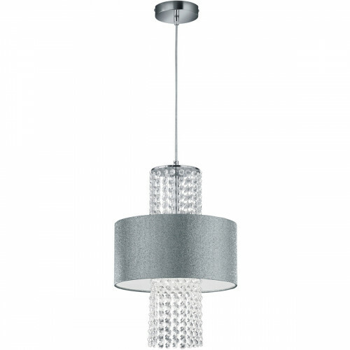 LED Deckenleuchte - Deckenbeleuchtung - Trion Kong - E27 Sockel - 1-flammig - Rund - Silber - Aluminium