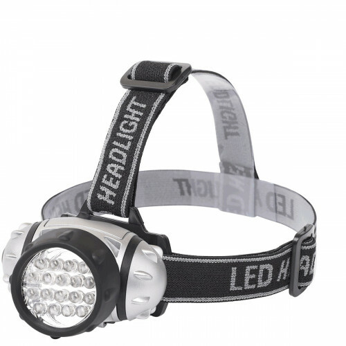 LED Stirnlampe - Aigi Heady - Wasserdicht - 35 Meter - Schwenkbar - 18 LEDs - 1.1W - Silber | Ersetzt 9W