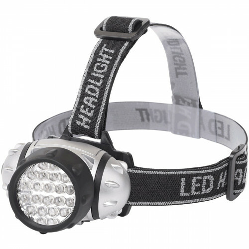 LED Stirnlampe - Aigi Slico - Wasserdicht - 40 Meter - Schwenkbar - 19 LEDs - 1.1W - Silber | Ersetzt 9W