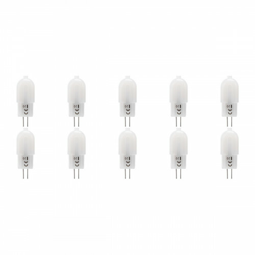 LED-Lampe 10er Pack - G4-Fassung - Dimmbar - 2W - Warmweiß 3000K - Milchig | Ersetzt 20W