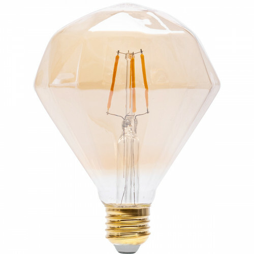 LED-Lampe - Aigi Glow Diamond - E27 Fassung - 4W - Warmweiß 1800K - Bernstein