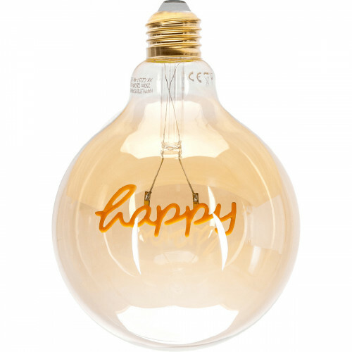LED-Lampe - Aigi Glow Happy - E27 Fassung - 4W - Warmweiß 1800K - Bernstein