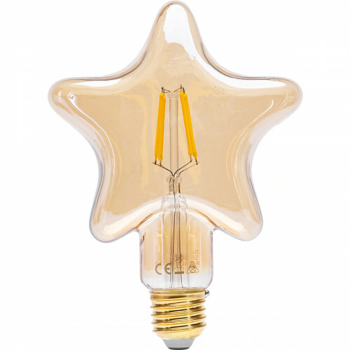 LED-Lampe - Aigi Glow Star - E27 Fassung - 4W - Warmweiß 1800K - Bernstein