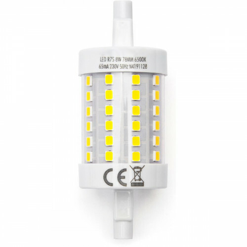LED-Lampe - Aigi Trunka - R7S Fassung - 8W - Kaltweiß 6500K - Glas