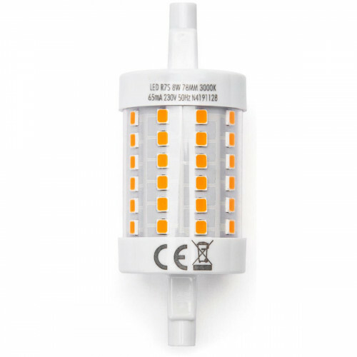LED-Lampe - Aigi Trunka - R7S Fassung - 8W - Warmweiß 3000K - Glas
