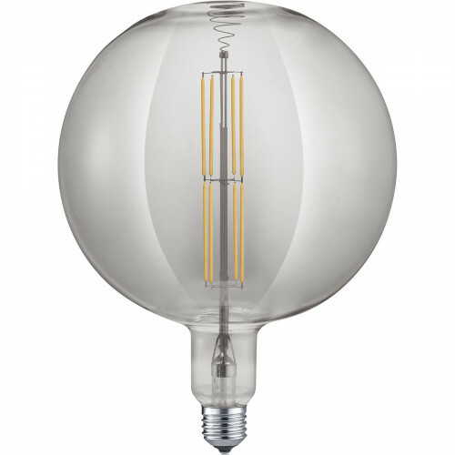 LED Lampe - Design - Trion Globe - Dimmbar - E27 Sockel - Rauchfarbig - 8W - Warmweiß 2700K