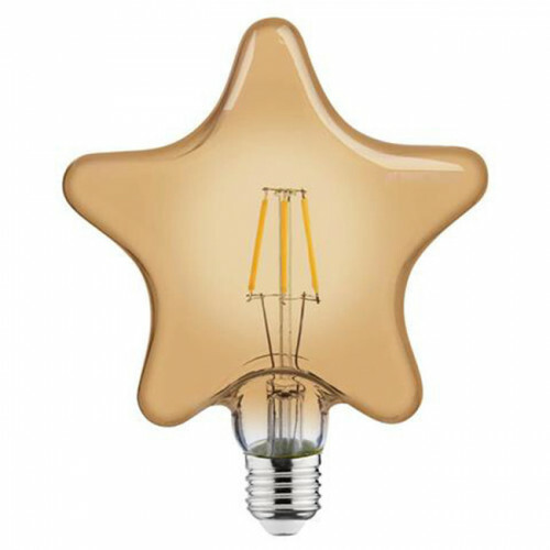 LED Lampe - Filament Rustikale - Star - E27 Sockel - 6W - Warmweiß 2200K