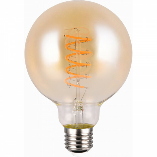 LED-Lampe - Filament - Trion Spiro - E27-Fassung - 7W - Sehr Warmweiß - 1800K - Dimmbar - 400 Lumen