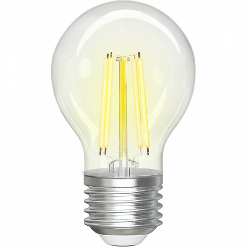 LED-Lampe - Smart LED - Aigi Rixona - Glühbirne G45 - 4.5W - E27 Fassung - WLAN-LED + Bluetooth - Anpassbare Lichtfarbe - Transparent Klar - Glas