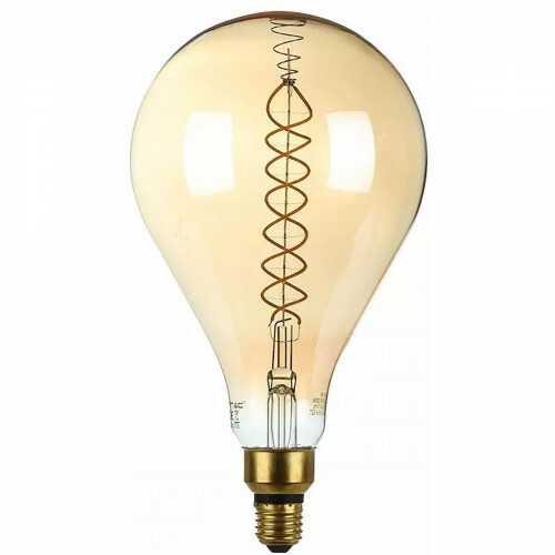 LED Lamp - Viron Uranim - Filament A165 - E27 Sockel - Dimmbar - 8W - Warmweiß 2000K - Bernstein