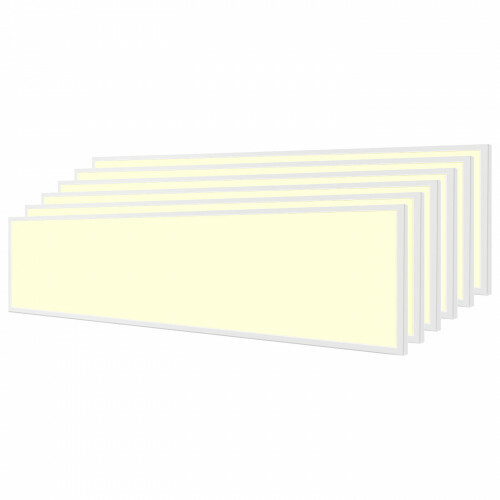 LED-Panel 30x120 6er Pack - Velvalux Lumis - LED-Panel für abgehängte Decken - Warmweiß 3000K - 40W - Einbau - Rechteckig - Weiß - Flackerfrei
