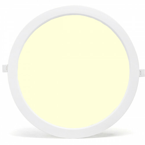 LED Panel - Downlight - Aigi - Warmweiß 3000K - 24W - Ø30 - Einbau - Rund - Weiß - Flimmerfrei