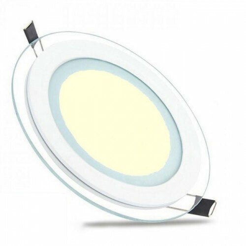 LED Downlight Slim - Einbau Rund 15W - Warmweiß 3000K - Mattweiß Glas - Ø200mm