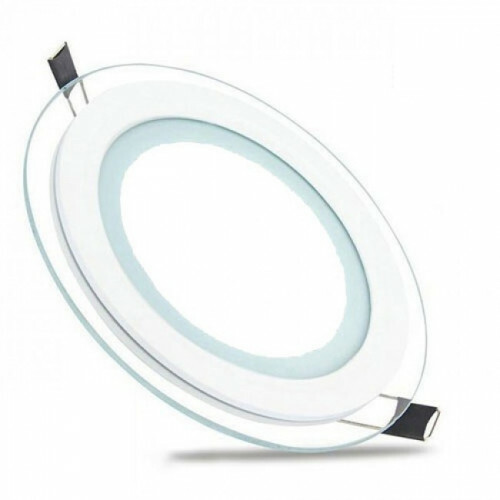 LED Downlight Slim - Einbau Rund 12W - Tageslicht 6400K - Mattweiß Glas - Ø160mm