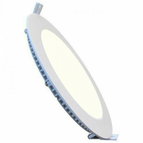 LED Downlight Slim - Einbau Rund 18W - Universalweiß 4200K - Mattweiß Aluminium - Ø225mm