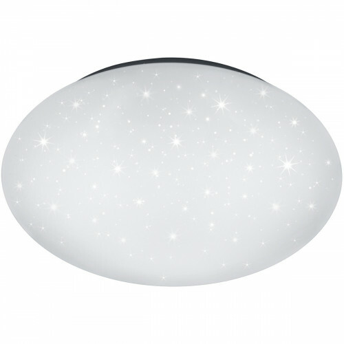 LED Deckenlampe - Badezimmerlampe - Trion Paula - 15W - Spritzwassergeschützt IP44 - Neutralweiß 4000K - Sternenlicht - Rund - Mattweiß - Kunststoff