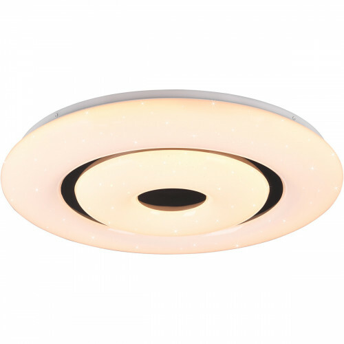LED Deckenlampe WiZ - Smart LED - Trion Rinolo - 22W - Anpassbare Lichtfarbe - Smarte LED - Dimmbar - Matt Weiß - Kunststoff