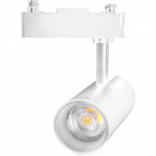 LED-Schienenbeleuchtung - Track Spot - Aigi - 1 Phase - 10W - Natürliches Weiß 4000K - Rund - Weiß