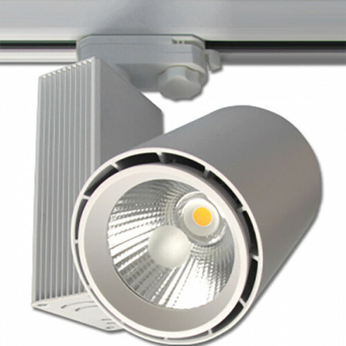 LED Schienenbeleuchtung - Track Spot - Prixa Oron - 30W - 3 Phasen - Rund - Warmweiß 3000K - Matt Weiß - Aluminium