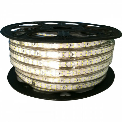 LED Strip - Aigi Strobi - 50 Meter - Dimmbar - IP65 Wasserdicht - Tageslicht 6500K - 2835 SMD 230V