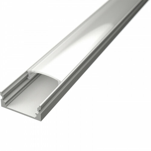 LED-Strip Profil - Velvalux Profi - Weiß Aluminium - 1 Meter - 17.4x7mm - Aufbau