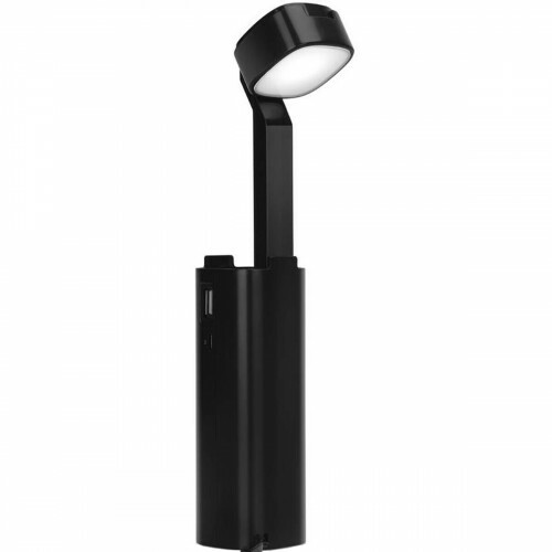 LED Tischlampe - Aigi Cluno - 3W - USB-Ladefunktion - Universalweiß 4500K - Dimmbar - Rechteckig - Mattschwarz - Kunststoff