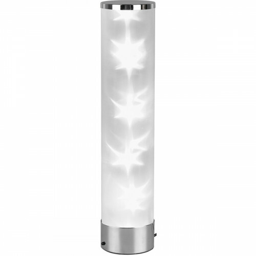 LED Tischlampe - Trion Ricardo - 1.5W - Warmweiß 3000K - RGBW - Dimmbar - Fernbedienung - Rund - Matt Chrom - Aluminium