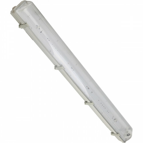 LED TL Feuchtraum-Wannenleuchte T8 - Aigi - 120cm Doppel - Wasserdicht IP65 - Kunststoff