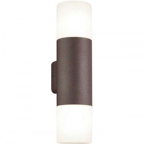LED Außenwandleuchte - Trion Hosina - E27 Sockel - 2-flammig - Rostfarben - Aluminium