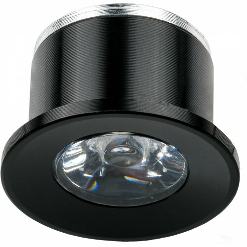 LED Veranda Spot Leuchten - 1W -  Warmweiß 3000K - Einbau - Dimmbar - Rund - Mattschwarz - Aluminium - Ø31mm