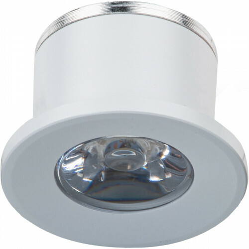 LED Veranda Spot Leuchten - 1W -  Warmweiß 3000K - Einbau - Rund - Mattweiß - Aluminium - Ø31mm